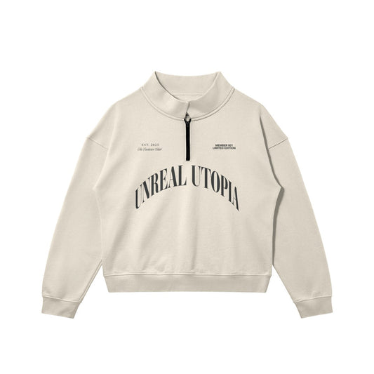 UNREAL UTOPIA EXCLUSIVE CLUB HALF - ZIP SWEATSHIRT - UNREAL UTOPIA